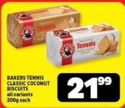 BAKERS TENNIS CLASSIC COCONUT BISCUITS all variants 200g each 