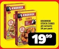 KNORROX STOCK CUBES all variants 24 per pack