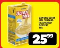 DANONE Ultra Mel Custard Flavoured Dessert 1kg