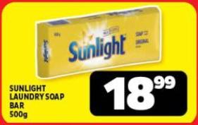 Sunlight Laundry Soap Bar 500g