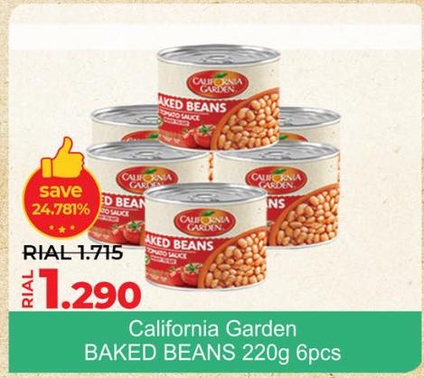 California Garden BAKED BEANS in tomato sauce, 220g cans 6pcs