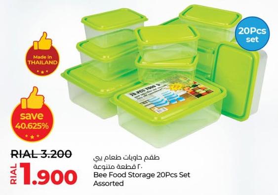 Bee Food Storage 20Pcs Set Assorted