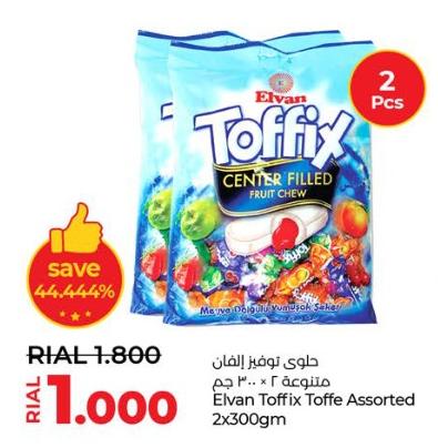 Elvan Toffix Toffee Assorted 2x300gm