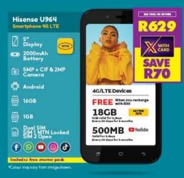 Hisense U964 Smartphone 4G LTE