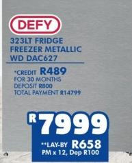 323LT Fridge Freezer Metallic WD DAC627