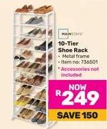 Mainstay 10-Tier Shoe Rack