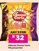 Any 3 Willards Cheese Curls Assorted 90g