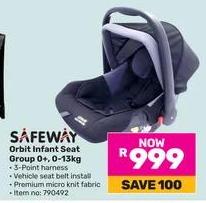 Safeway Orbit Infant Seat Group 0+, 0-13kg