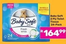 Baby Soft 2 Ply Toilet Tissue 24-Pack