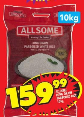 Long Grain Parboiled White Rice, 10kg