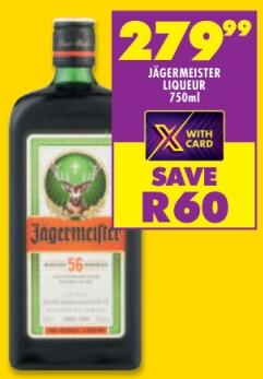 JÄGERMEISTER LIQUEUR 750 ml 