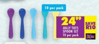 JOLLY TOTS SPOON SET 10 per pack