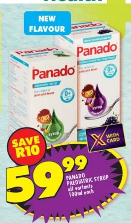 Panado Pediatric Syrup All Variants 100ml