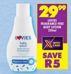 LOVIES fragrance-free baby lotion 200ml