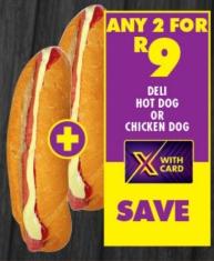 Deli Hot Dog or Chicken Dog Any 2