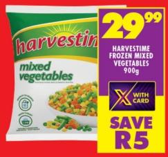 Harvestime Frozen Mixed Vegetables 900g