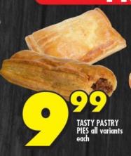 Tasty Pastry Pies all variants each