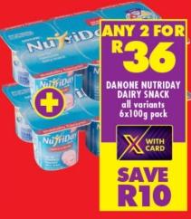 Danone Nutridate Dairy Snack all variants 6x100g pack Any 2