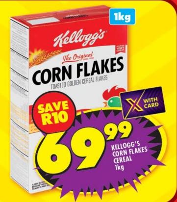 KELLOGG'S CORN FLAKES CEREAL 1kg 