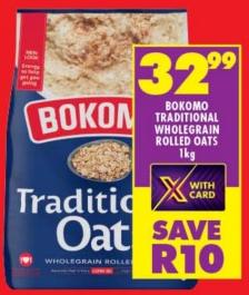 Bokomo Traditional Wholegrain Rolled Oats 1kg