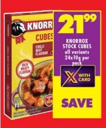 Knorr Stock Cubes all variants 24x10g Per Pack