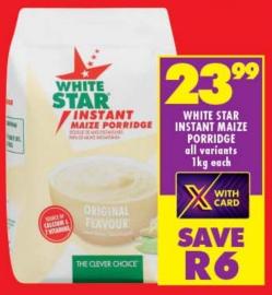 White Star Instant Maize Porridge All variants 1kg Each