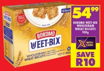 Bokomo Weet-Bix Wholegrain Wheat Biscuits 900g