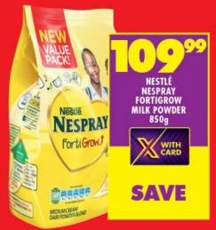 NESTLÉ Nespray FortiGrow Milk Powder 850g