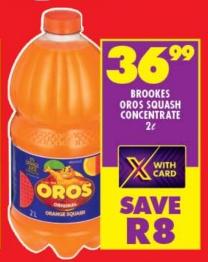 Brookes Oros Squash Concentrate 2L