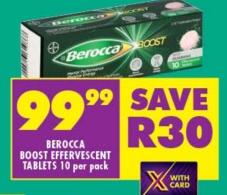 Berocca Boost Effervescent Tablets 10 Per Pack