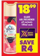 Glade Air Freshener All Variants 180ml each