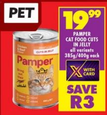 Pamper Cat Food Cuts in Jelly all variants 385g/400g each