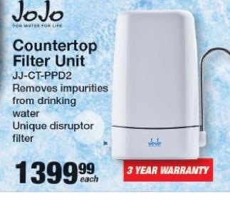 Countertop Filter Unit. Removes impurities from drinking water. Unique disruptor filter.