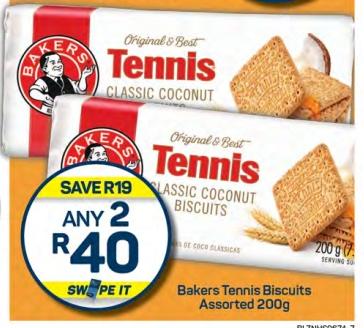 Bakers Tennis Biscuits Assorted 200g Any 2