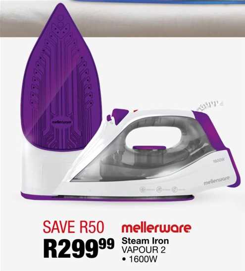 Mellerware Steam Iron VAPOUR 2