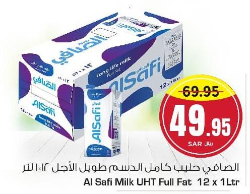 Al Safi Milk UHT Full Fat 12X1LTR