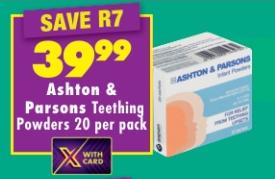 Ashton & Parsons Teething Powders 20 Per Pack