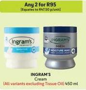 Ingram's Cream (All variants excluding Tissue Oil) 450ml Any 2