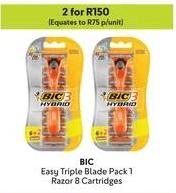 BIC Easy Triple Blade Pack 1 Razor & 8 Cartridges