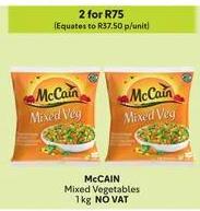 McCain Mixed Vegetables 1kg No Vat