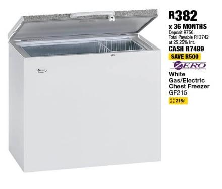 White Gas/Electric Chest Freezer