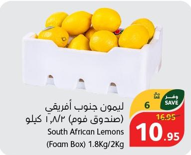 South African Lemons (Foam Box) 1.8Kg/2Kg