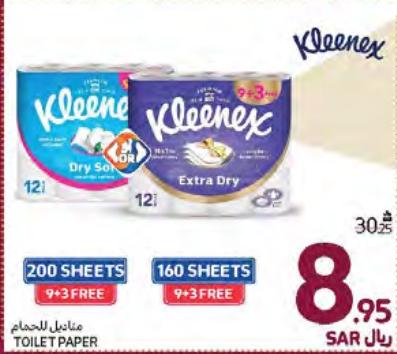 Kleenex Dry Soft 9+3x200 sheets / extra dry  Toilet Paper  9+3x160 sheets