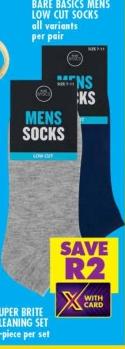 Bare Basics Men's Low Cut Socks, all variants