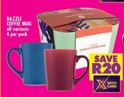 DAZZLE COFFEE MUG all variants 4 per pack