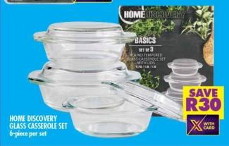 Home Discovery Glass Casserole Set