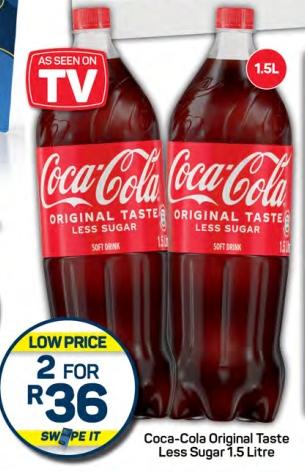 Coca-Cola Original Taste Less Sugar 1.5  Litre