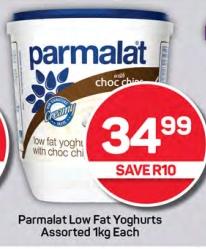 Parmalat Low Fat Yoghurts Assorted1kg Each