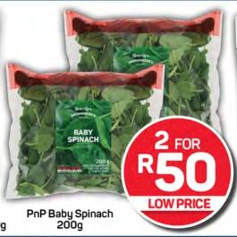 PnP Baby Spinach 200g