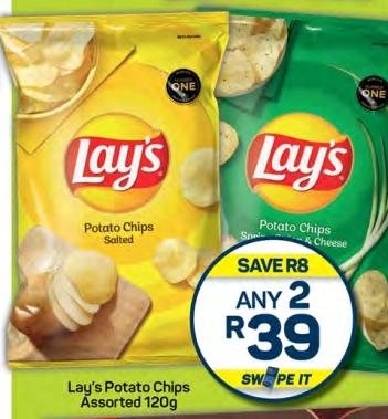 Lay's Potato Chips Assorted 120g Any 2